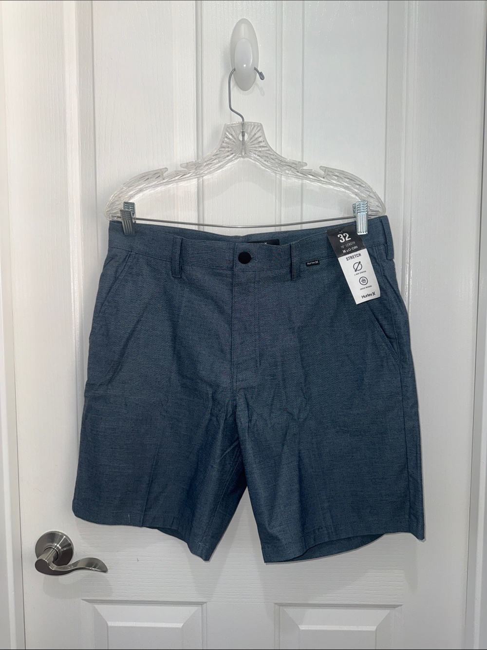 NWT Hurley Men's Slate Blue H2O-Dri Breathe Walkshorts - 32” W x 19” L